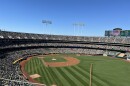 The Oakland Coliseum, during the A's final home game last month