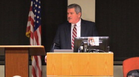 Karl Keith speaking at the 2019 annual Auditor's Update at Sinclair College.