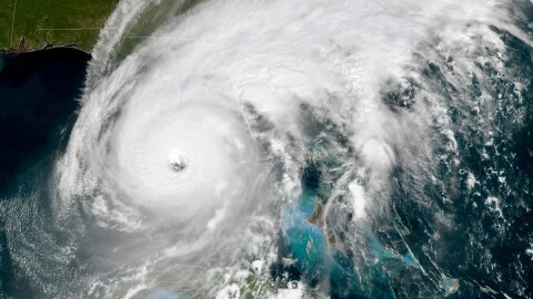 Hurricane Ian at peak intensity while approaching southwest Florida on Sept. 28, 2022.