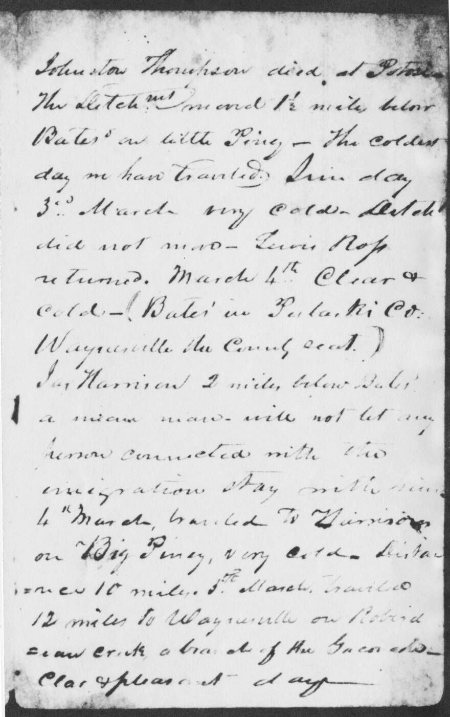 William I. I. Morrow's journal, 1839