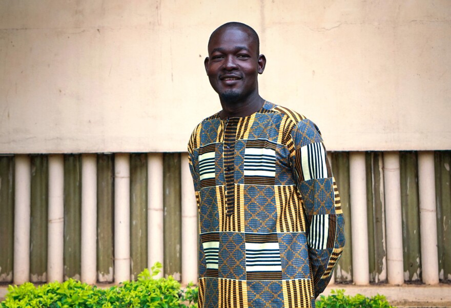 Ali Nialy, pictured above, heads the team of tour guides that handwrite the messages for Postcards from Timbuktu.