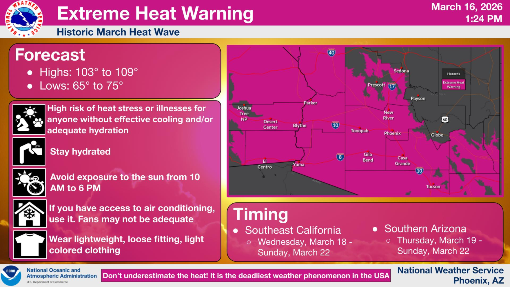 Phoenix temperatures this week expected to be the hottest ever recorded ...