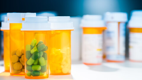 Pill Bottle of Prescription Capsule Medicine