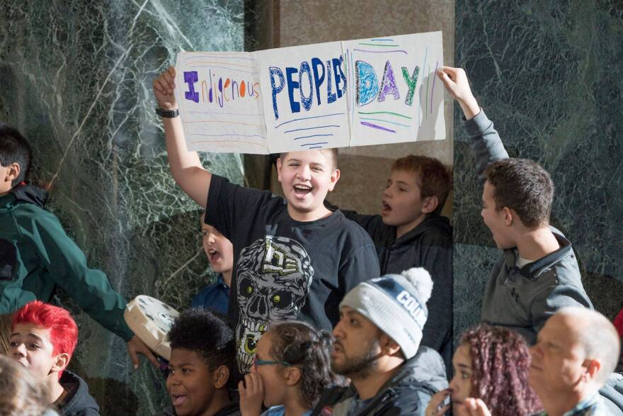 ICS students cheering