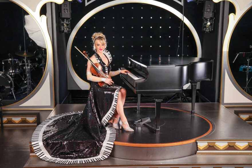 Martin is accomplished on several instruments including the piano.