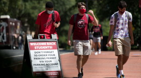 Students walk on campus at the University of South Carolina on Thursday in Columbia, South Carolina. (Sean Rayford/Getty Images)