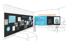 This rendering shows what the proposed listening wall could look like.  