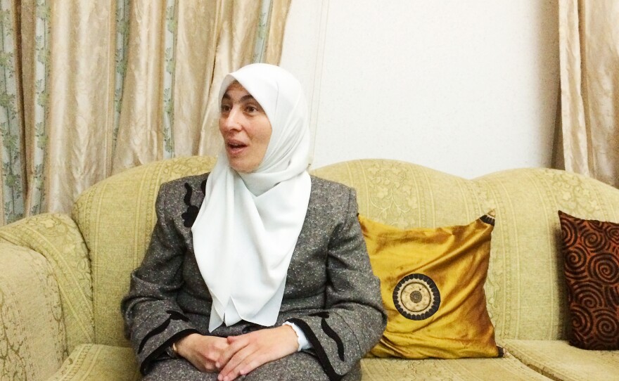Dima Tahboub is the spokesperson for the Islamic Action Front, a group aligned with the Muslim Brotherhood. The front is legal, but Jordan's political system limits its clout and the king has the final say on important matters.