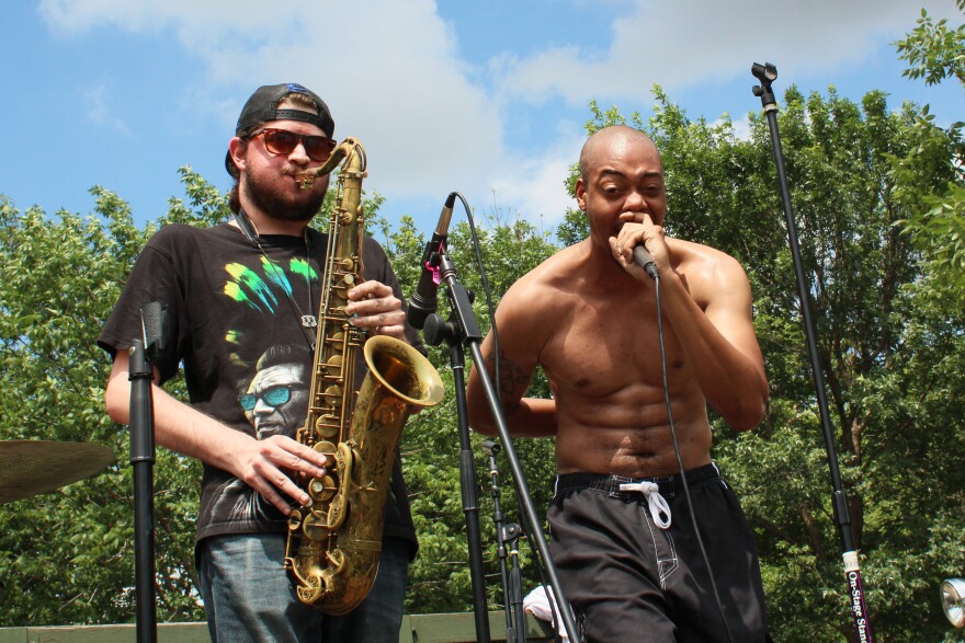 Members of Blank Generation play Marquette Pool opening this summer. The group headlined a Play for the Cause show at Off Broadway yesterday.