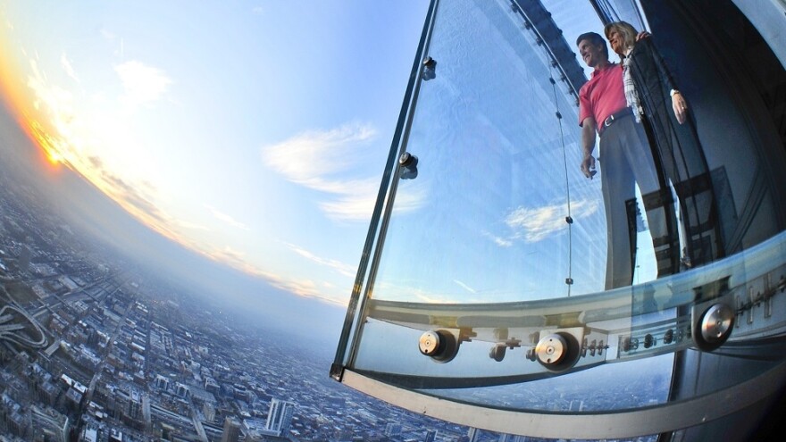 The view from the Willis Tower, formerly known as Sears Tower, in Chicago.