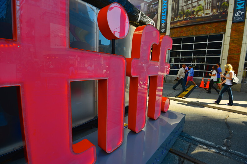 Toronto International Film Festival sign.