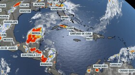 Satellite picture of the Atlantic, Gulf and Caribbean on June 1, 2026.