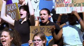 Young people chanted loudly on the Statehouse steps demanding climate justice in March last year. This year, because of social distancing guidance, activists will be unable to gather in groups.