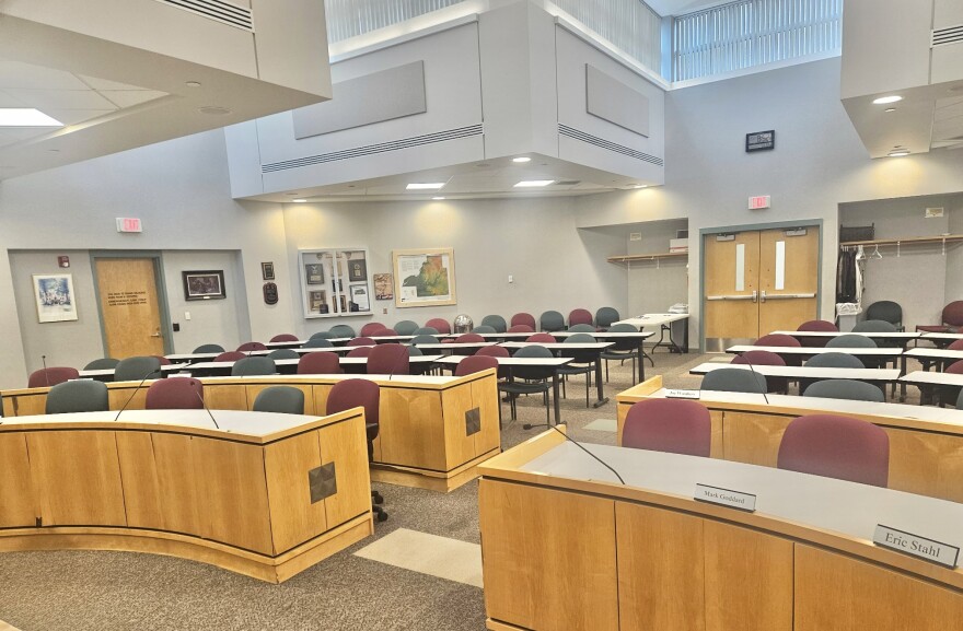 The Tazewell County Board meets monthly in the James Carius Community Room, which opened in 2003.