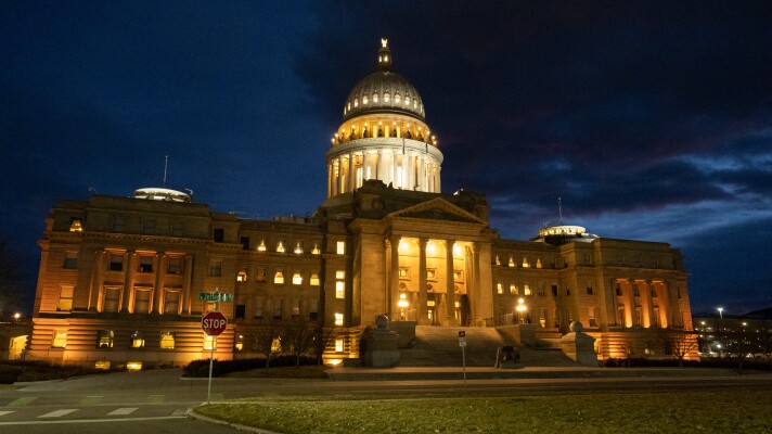 The Idaho Capitol at dawn