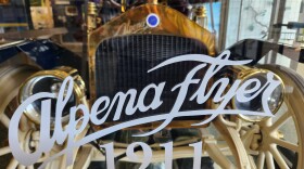 The last known Alpena Flyer sits in a display case at the Besser Museum for Northeast Michigan in Alpena on June 23, 2026.