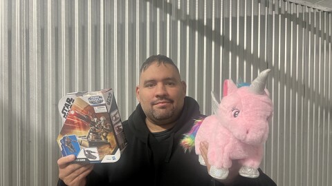 John Cintron, who is part of Sons of the American Legion Squadron Commander 273, helps out with the local chapter of Toys for Tots.