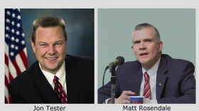 Sen. Jon Tester (D) and challenger Matt Rosendale (R).