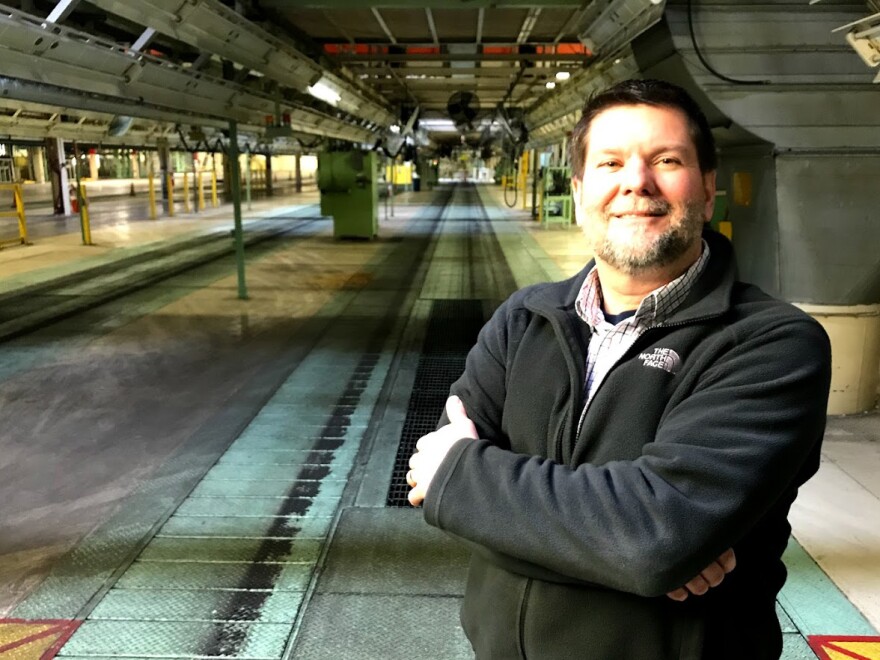 Wade Jensen is the engineering manager for Rivian's first general assembly line in Normal, Ill. Jensen worked at the plant's former occupant, Mitsubishi Motors North America.