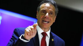 Gov. Andrew Cuomo speaks at an event to announce five new walk-in pop-up COVID-19 vaccination sites for New York Bodega, grocery store and supermarket workers in the Harlem section of New York on Friday, April 23, 2021.