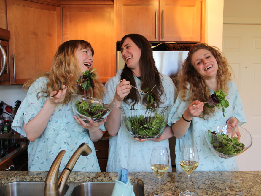 Childbirth (from left): Bree McKenna, Stacy Peck and Julia Shapiro.