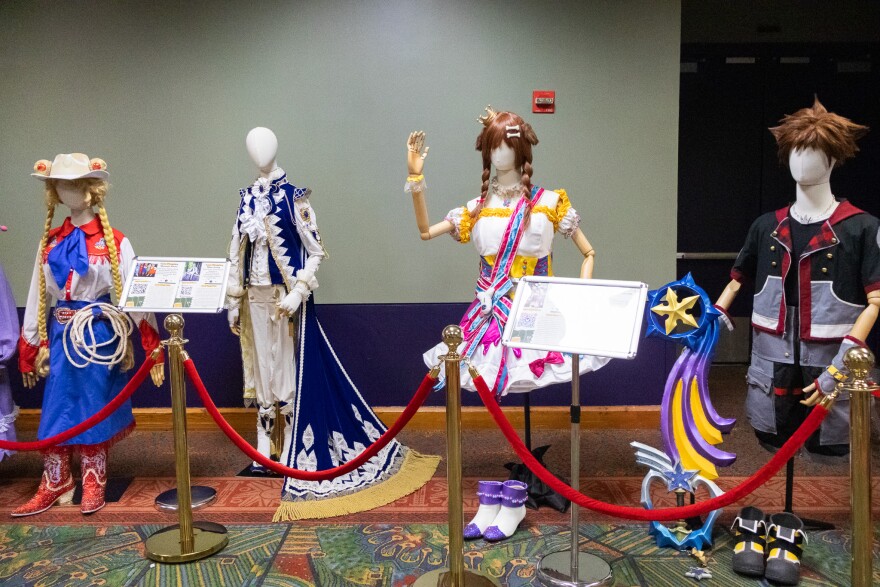 Cosplay museum exhibit at