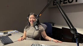 Lake Effect producer Mallory Cheng in the Lake Effect studio.