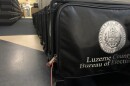 Bags of voting materials waited outside the Luzerne County Bureau of Elections office the week before the Pennsylvania primary election.