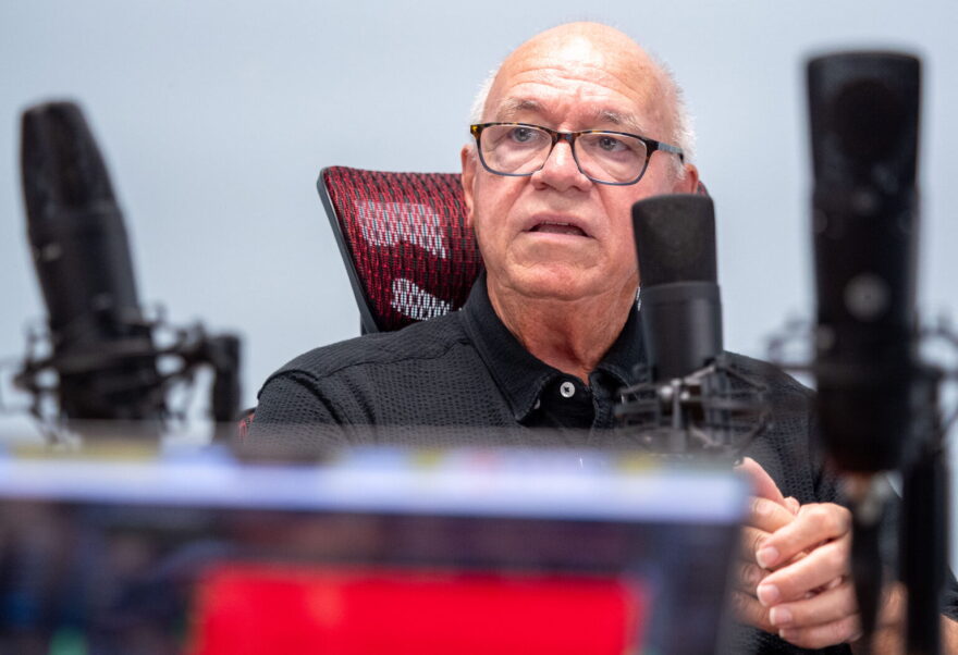 Roger Werholtz, former secretary of the Kansas Department of Corrections, talks about his opposition to the death penalty during a Sept. 2, 2026, appearance on the Kansas Reflector podcast in Topeka.