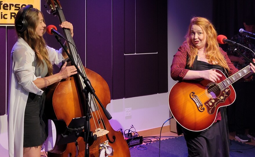 Cassandra Lewis and Emily Turner performing in the JPR Steve Nelson Performance Studio
