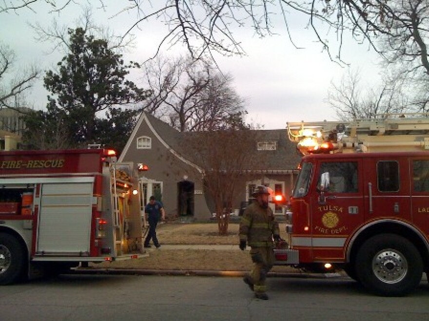 Fire units on the scene at 17th Place and St. Louis