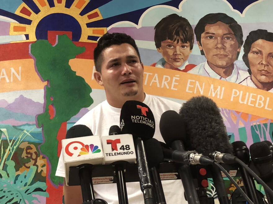 Mario told journalists in El Paso, Texas, that he has been unable to talk to his daughter since they were detained separately a month ago by Immigration and Customs Enforcement.