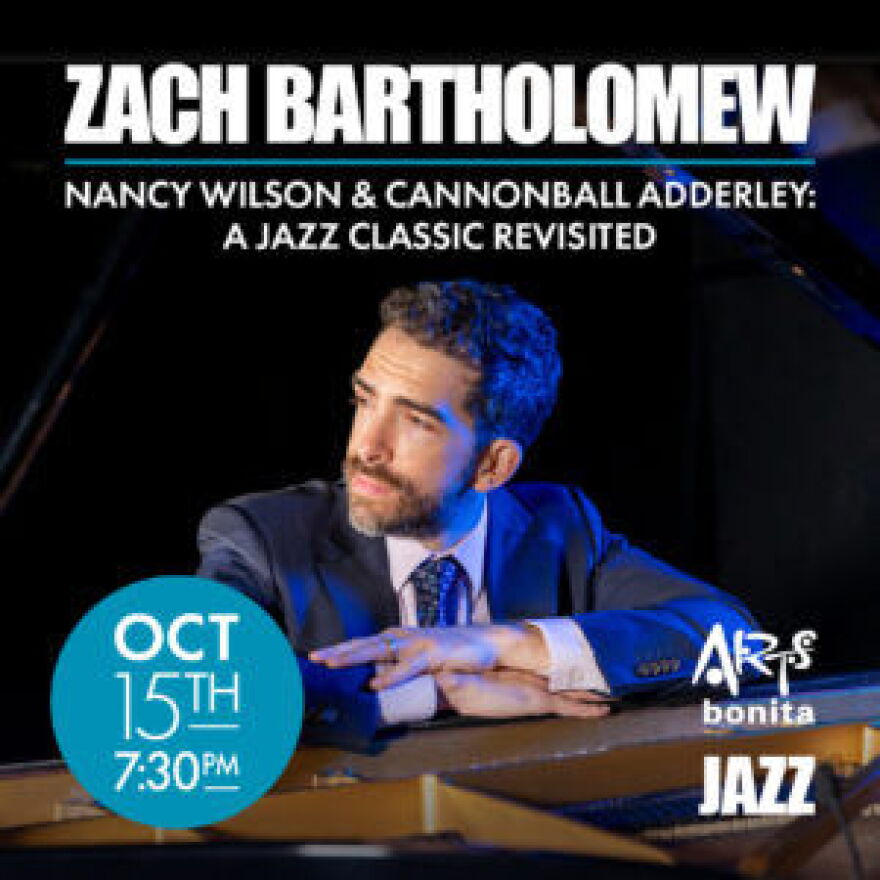 Arts Bonita poster for Zach Bartholomew October concert.