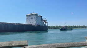 A freighter ran aground near Belle Isle.