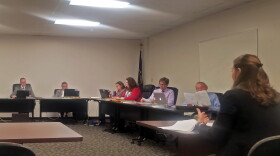 Natalie Stidd speaks to the Indiana State Psychology Board about revoking Albert Fink’s license.
