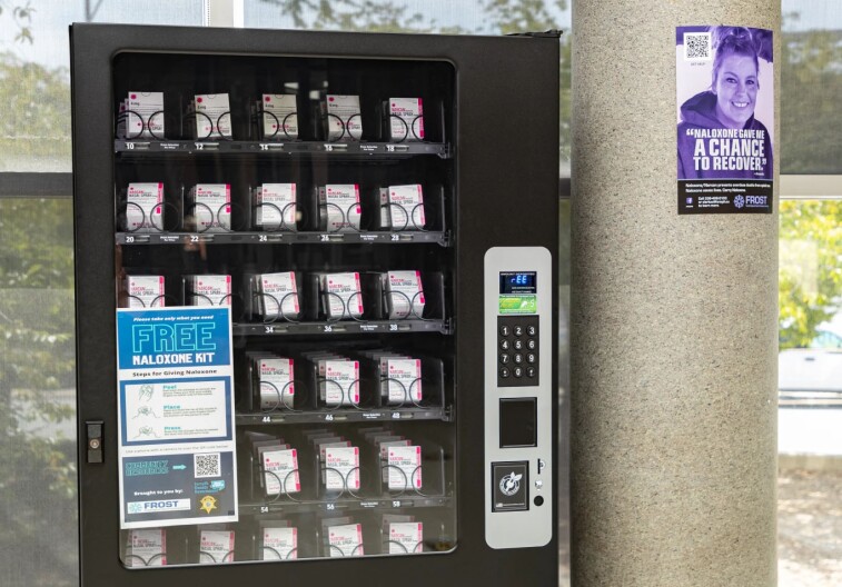 Image is a narcan vendingmachine