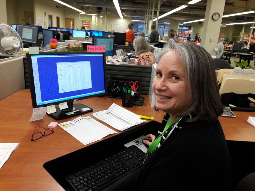 Paige McGrath has been verifying voter signatures at King County Elections since 2010.