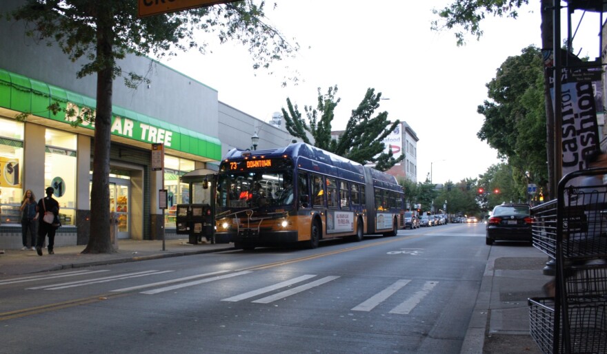 The 73 currently runs from north Seattle to downtown via the U-District. Under the new plan, riders will have to transfer to light rail to get downtown, which can't get snarled in traffic. Some buses will still go downtown during peak periods.