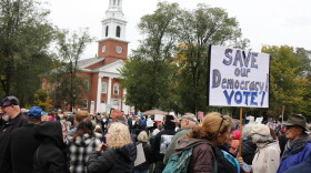 The fourth round of No Kings protests brought several hundred people to the New Haven Green on Saturday.