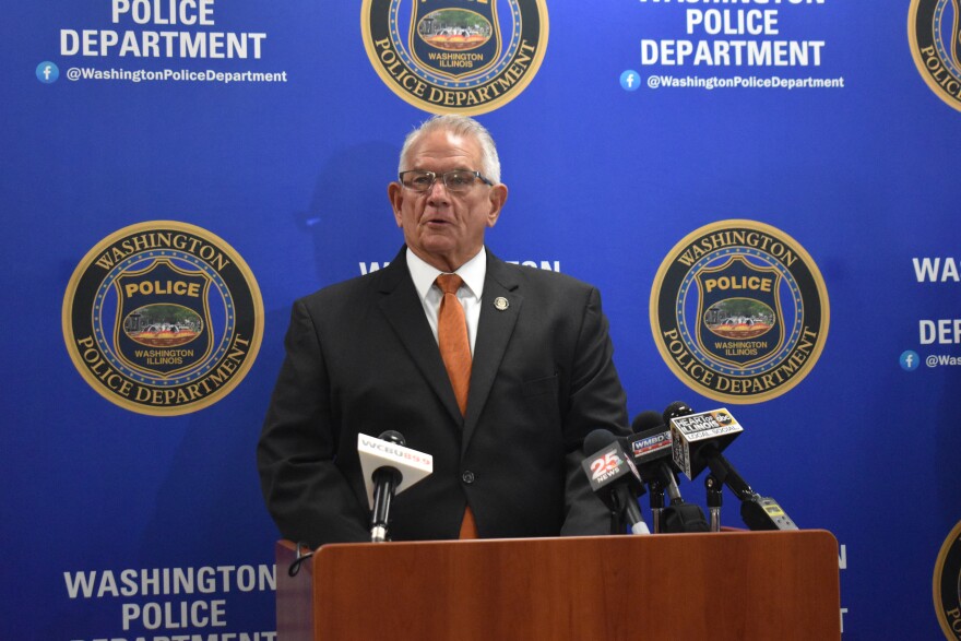 Washington Police Chief Mike McCoy holds a press conference on Tuesday, June 23, to announce Kyle McMurtrey's death is now considered a homicide.