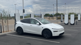 An EV charging station now operating in Wellton is similar to this one at Rudy’s near I-10 and Kino Parkway in Tucson.