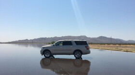 A 2018 Ford Expedition being tested in Arizona Proving Grounds. (Casey Kuhn/KJZZ)