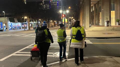 Volunteers walked the streets of Charlotte early Thursday morning to count how many people were sleeping outdoors or in their cars.