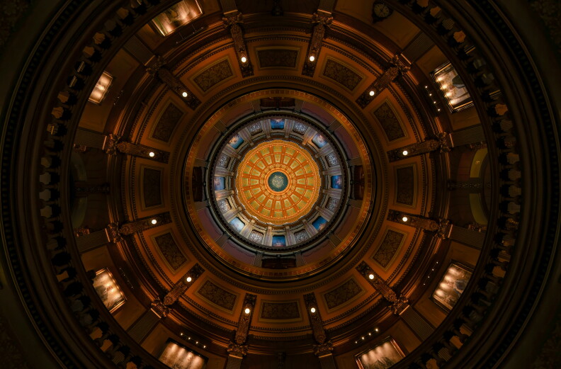 Interior of the state Capitol's rotunda.