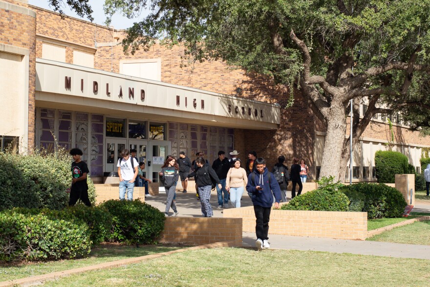 Students leave Midland High School which is nearly a century old according to Midland ISD.