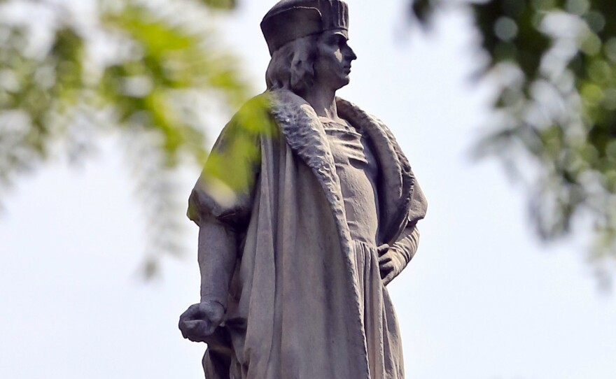 For many Italian Americans, Columbus Day is about celebrating Italian heritage and the contributions of Italian Americans to the United States. Above, the Christopher Columbus statue at Manhattan's Columbus Circle in New York.