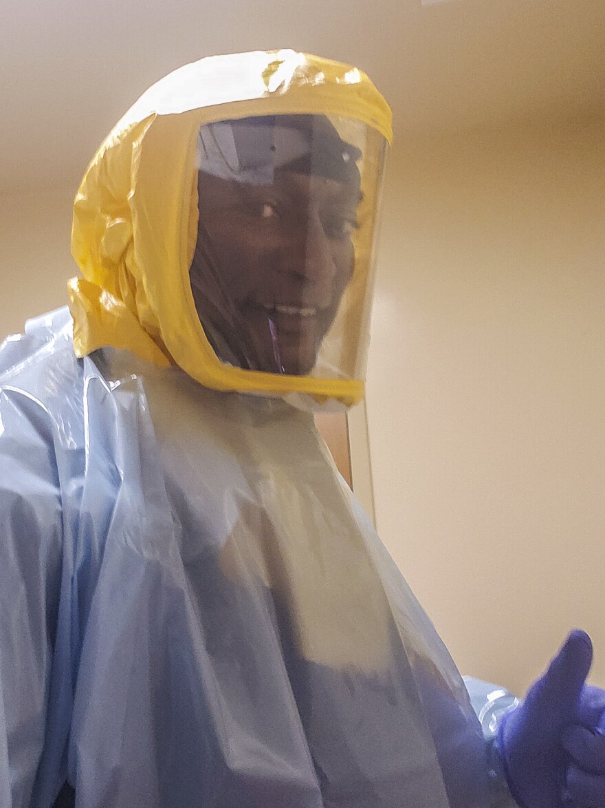Grover Nicodemus Street, a military veteran who has been a nurse for more than two decades, is among the traveling nurses on the front lines in the battle against coronavirus.