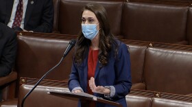 Rep. Jaime Herrera Beutler, a Republican, has faced mixed reactions in her Washington state congressional district for her support of former President Donald Trump's impeachment. Above, Herrera Beutler speaks as the House debates an objection to the Electoral College vote in January.