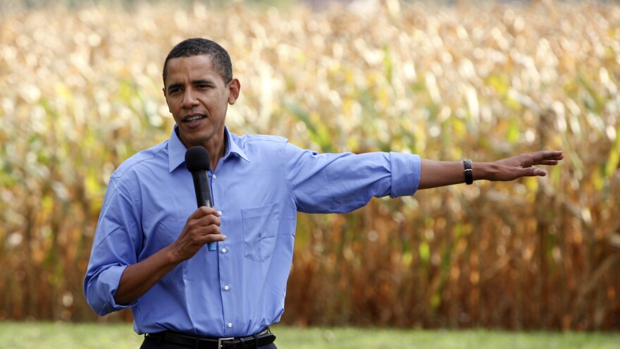 Barack Obama campaigns in Iowa in October 2007. Iowa was an important launching pad for Obama that helped him win the Democratic nomination in 2008.