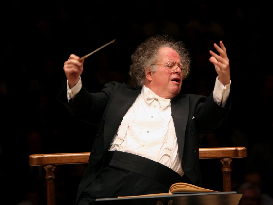 James Levine, conducting the Boston Symphony Orchestra at New York's Carnegie Hall in February 2010. [Hiroyuki Ito / Getty Images]